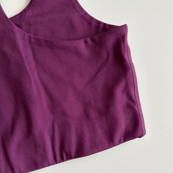 Girlfriend Collective Paloma Racerback Bra Plum Purple - Picture 4 of 4